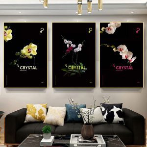Bộ 3 tranh nghệ thuật hoa lan CV03898