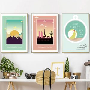 Bộ 3 tranh vẽ hoạt hình Canvas CV03912