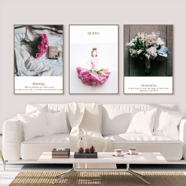 Bộ 3 tranh bó hoa hồng CV0392
