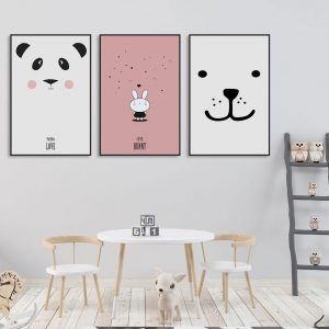 Bộ 3 tranh vẽ gấu trúc đáng yêu CV03941