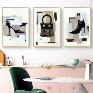 Bộ 3 tranh giày và túi xách CV03950