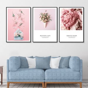 Bộ 3 tranh hoa nghệ thuật CV03998