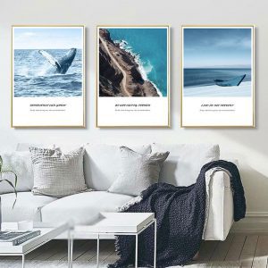 Bộ 3 tranh biển xanh CV03A020