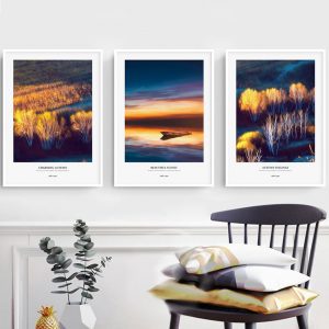 Bộ 3 tranh nghệ thuật phong cảnh CV03A063