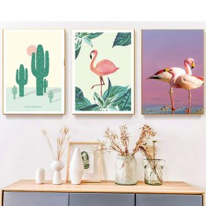 Bộ 3 tranh nghệ thuật chim hồng hạc CV03A066