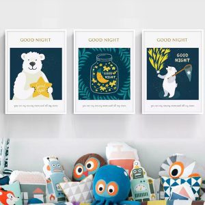 Bộ 3 tranh chú gấu trắng CV03A077