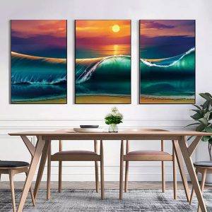 Bộ 3 tranh ghép sóng biển CV03A083