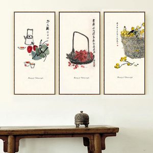 Bộ 3 tranh nghệ thuật Trung Quốc CV03A099