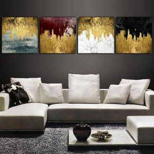 Bộ 4 tranh trừu tượng màu sắc hiện đại MS0414