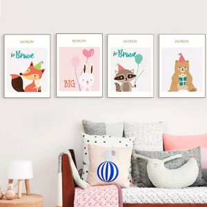 Bộ 4 tranh hoạt hình màu sắc MS04151