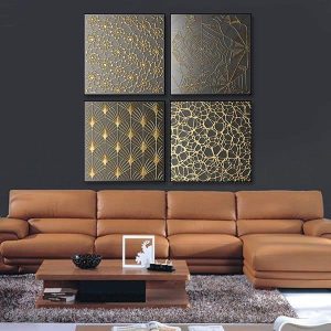 Bộ 4 tranh trừu tượng hiện đại MS0445