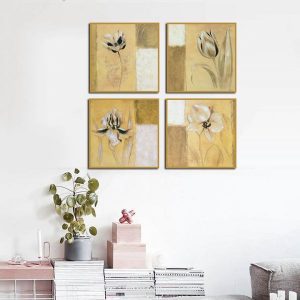 Bộ 4 tranh hoa cổ điển MS0462