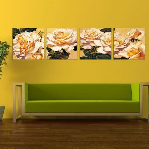 Bộ 4 tranh hoa hồng MS0465