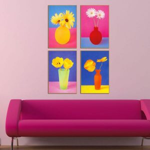 Bộ 4 tranh vẽ tĩnh vật màu sắc MS0482