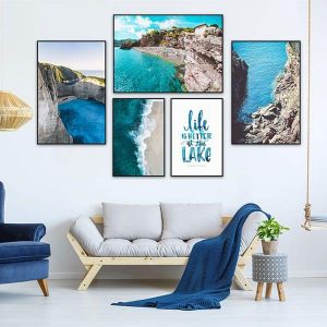 Bộ 5 tranh biển Scandinavian MS0529