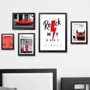 Bộ 5 tranh phòng khách phong cách Scandinavian MS0536