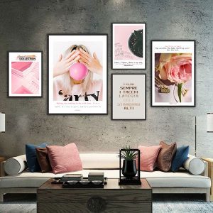 Bộ 5 tranh phong cách Scandinavian cô gái MS0541