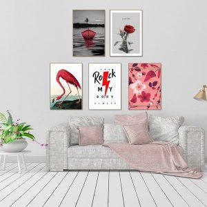 Bộ 5 tranh thuyền và hoa phong cách Scandinavian MS0543