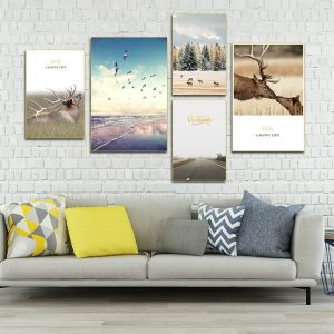 Bộ 5 tranh thiên nhiên hoang dã MS0577