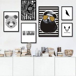 Bộ 6 tranh vẽ gấu ngộ nghĩnh MS0632