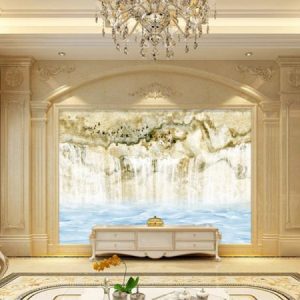 Tranh dán tường trừu tượng thác nước hùng vĩ TDT013