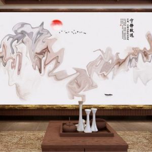 Tranh dán tường thiên nhiên sông núi Trung Quốc TDT032