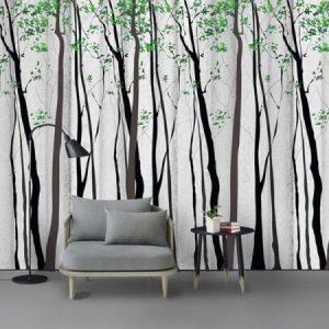 Tranh dán tường 3D cây lá xanh TDT039