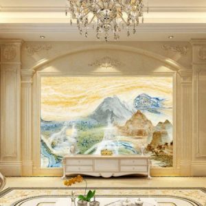 Tranh dán tượng thiên nhiên núi xanh TDT067