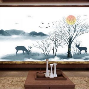 Tranh dán tường trừu tượng động vật TDT099