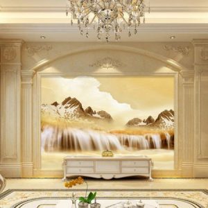 Tranh dán tường thác nước vàng TDT115