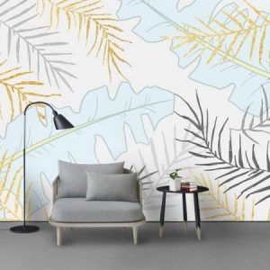 Tranh dán tường trừu tượng lá cây TDT125