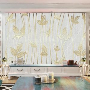 Tranh dán tường 3D cây lá vàng TDT127