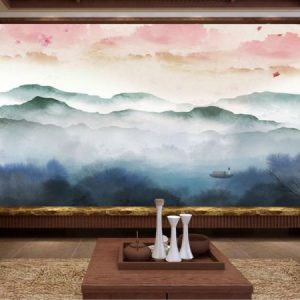 Tranh dán tường trừu tượng thiên nhiên màu sắc TDT133