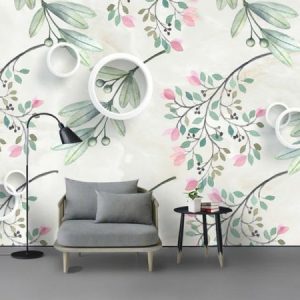 Tranh dán tường 3D cành hoa giấy TDT143