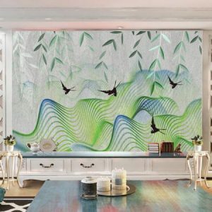 Tranh dán tường trừu tượng đàn chim én TDT195