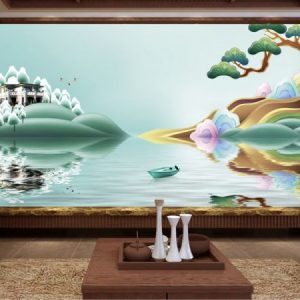 Tranh dán tường 3D thiên nhiên màu sắc TDT196