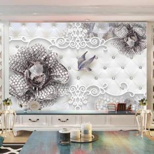 Tranh dán tường 3D hoa kim cương TDT219