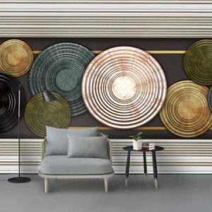 Tranh dán tường trừu tượng 3D hiện đại TDT220