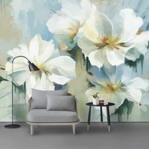 Tranh dán tường vẽ sơn dầu hoa hoa hồng cổ TDT232