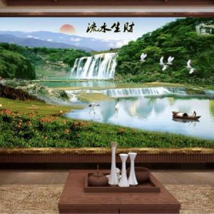 Tranh dán tường thiên nhiên núi rừng Trung Quốc TDT262