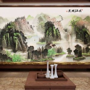 Tranh dán tường thiên nhiên núi rừng hùng vỹ TDT265