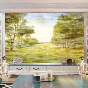 Tranh dán tường 3D con đường cỏ xanh TDT295