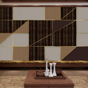 Tranh dán tường trừu tượng 3D hình học TDT296