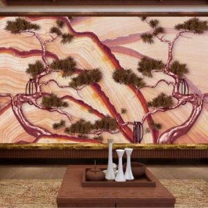 Tranh dán tường 3D trừu tượng nghệ thuật hiện đại TDT309