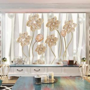 Tranh dán tường 3D hoa kim cương TDT348