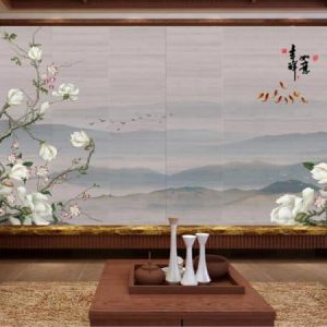 Tranh dán tường hoa mộc lan trắng TDT352