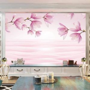 Tranh dán tường trừu tượng hoa mộc lan TDT395