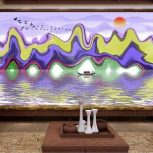 Tranh dán tường trừu tượng thiên nhiên màu sắc TDT407