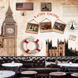 Tranh dán tường 3D thành phố Paris TDT410