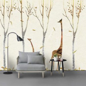 Tranh dán tường trừu tượng hươu cao cổ TDT425